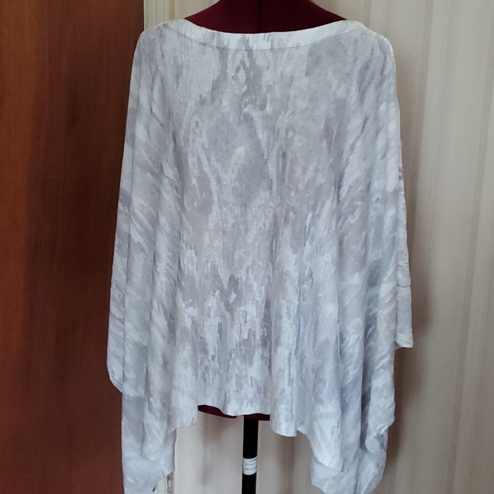 𝅺PUREJILL 56% linen pullover NWT poncho style size OS